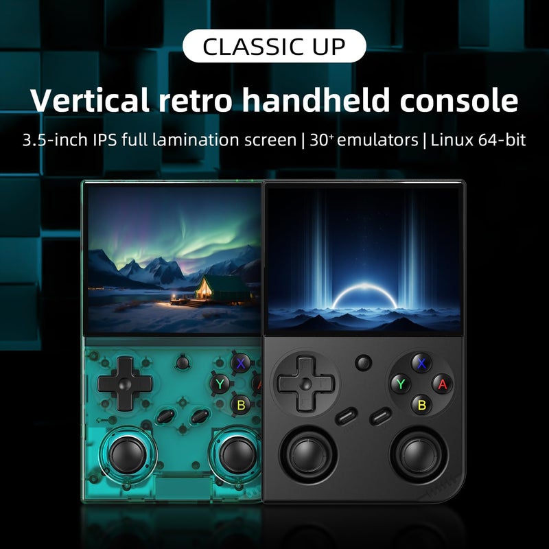 Aivuidbs Classic Up Retro Handheld Game Console,Portable Game with 3.5 Inch IPS Screen,with 64G TF Card Pre-Installed 4353 Games Supports 5G WiFi Bluetooth HDMI and TV Output - Image 2